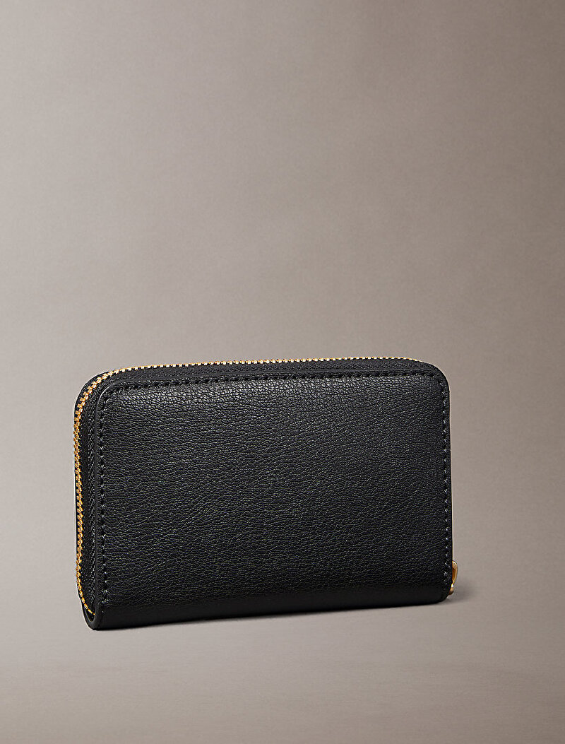 Calvin Klein Siyah Renkli Kadın Foil Logo Medium Cüzdan