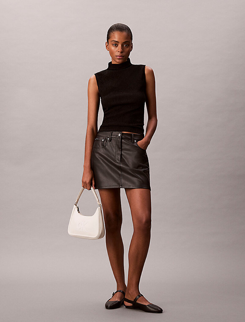 Calvin Klein Beyaz Renkli Kadın Bold Ck Small Omuz Çantası