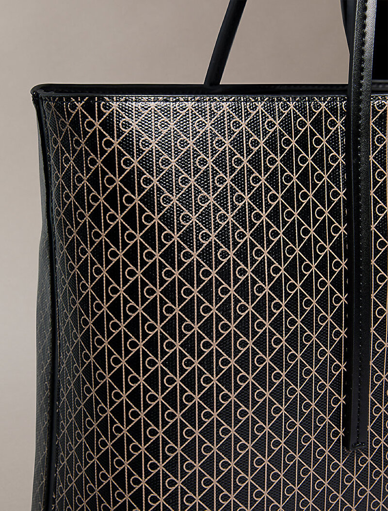 Calvin Klein Siyah Renkli Kadın Emblem Tote Çanta