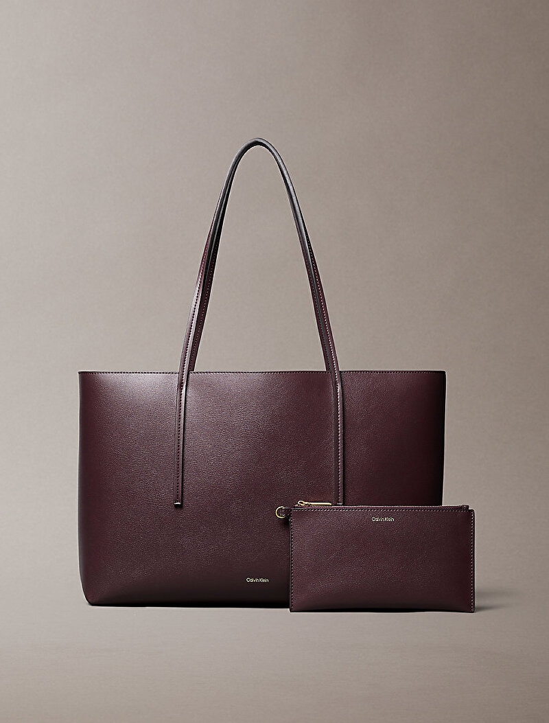 Calvin Klein Kırmızı Renkli Kadın Foil Logo Tote Çanta