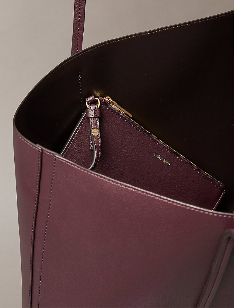 Calvin Klein Kırmızı Renkli Kadın Foil Logo Tote Çanta