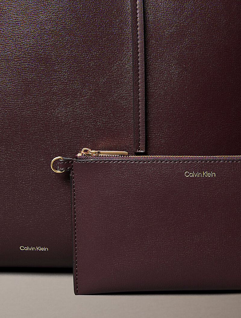 Calvin Klein Kırmızı Renkli Kadın Foil Logo Tote Çanta