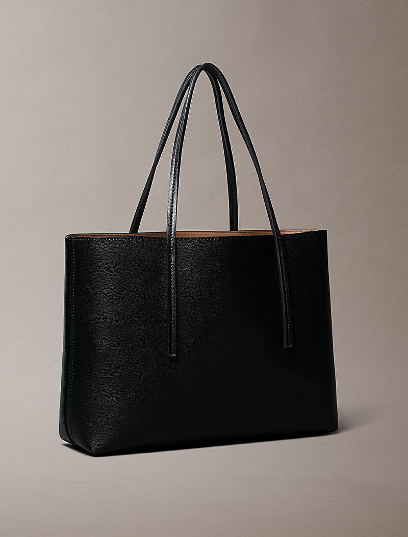 Calvin Klein Siyah Renkli Kadın Foil Logo Small Tote Çanta