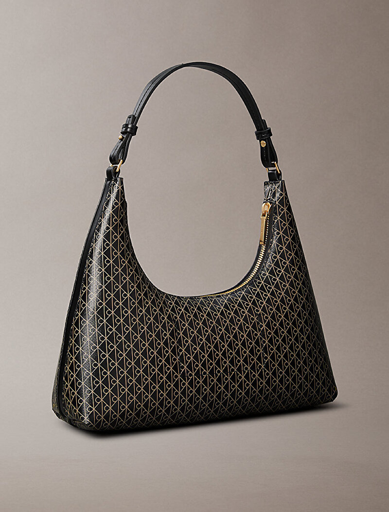 Calvin Klein Siyah Renkli Kadın Emblem Omuz Çantası