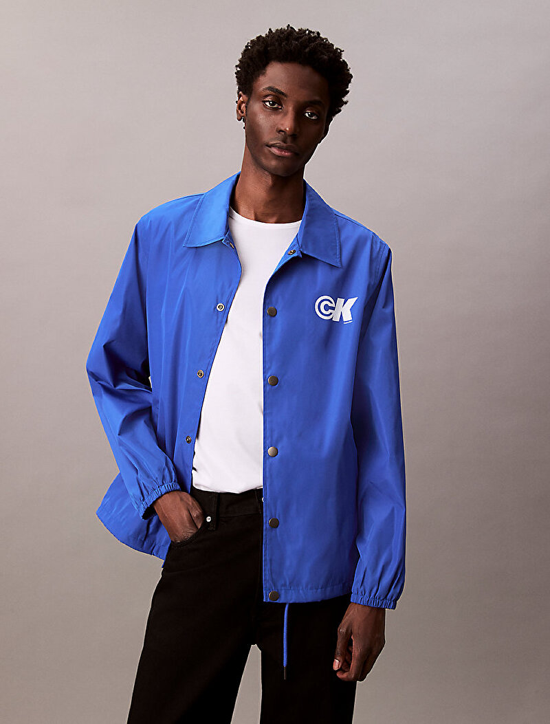 Calvin Klein Mavi Renkli Erkek Graphic Ceket