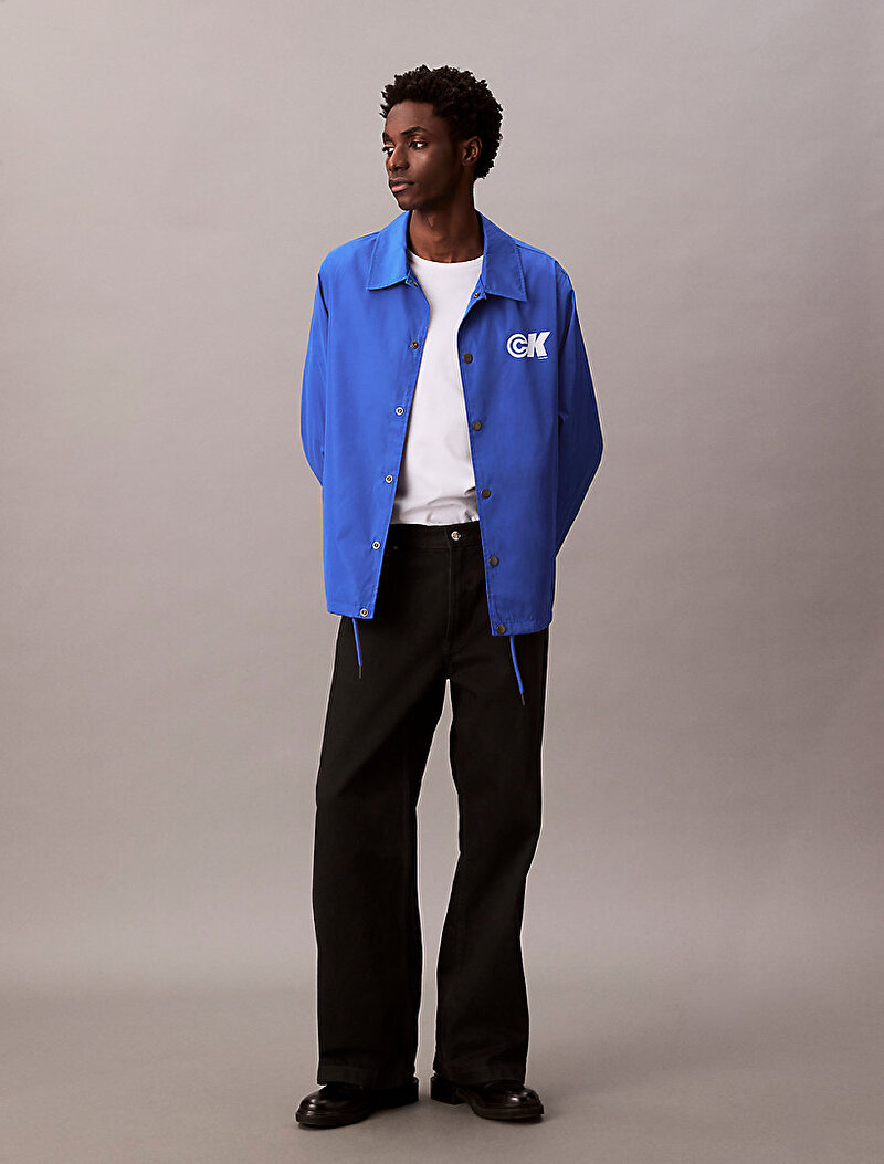 Calvin Klein Mavi Renkli Erkek Graphic Ceket