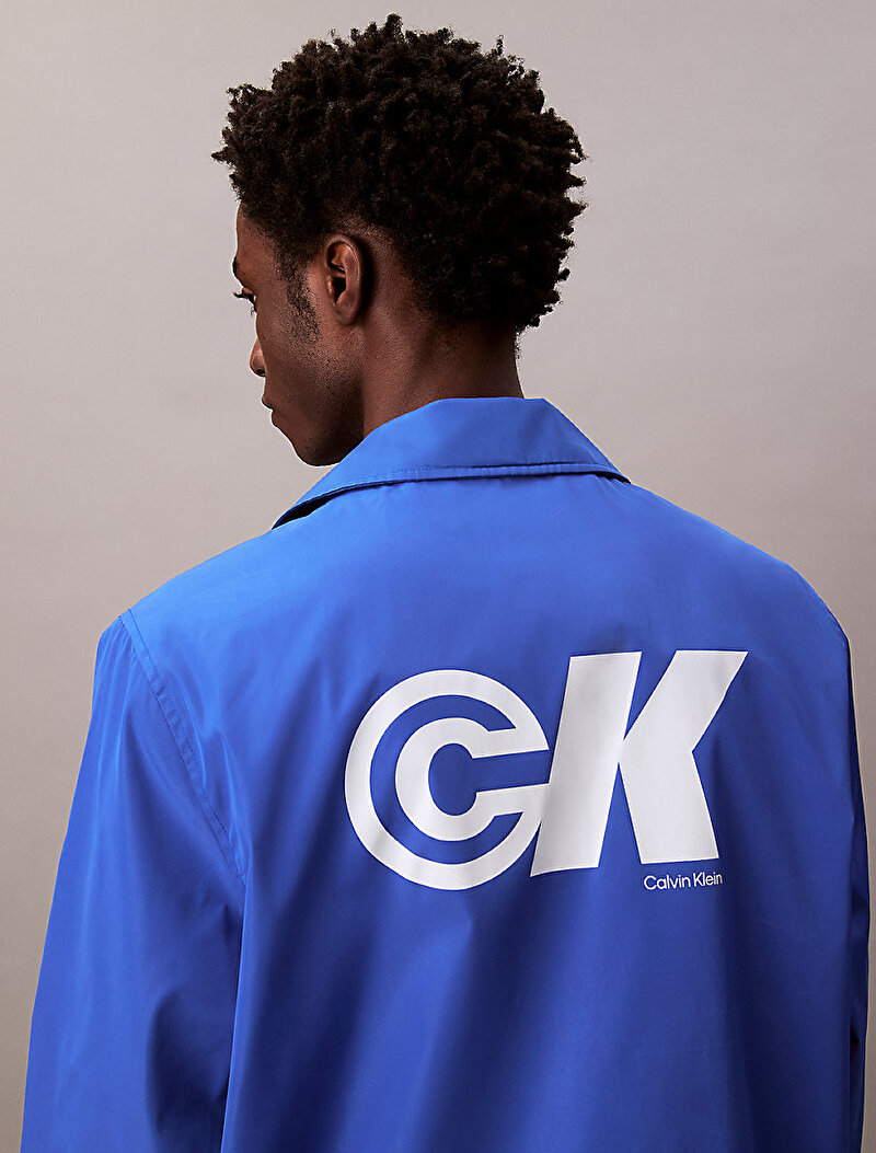 Calvin Klein Mavi Renkli Erkek Graphic Ceket