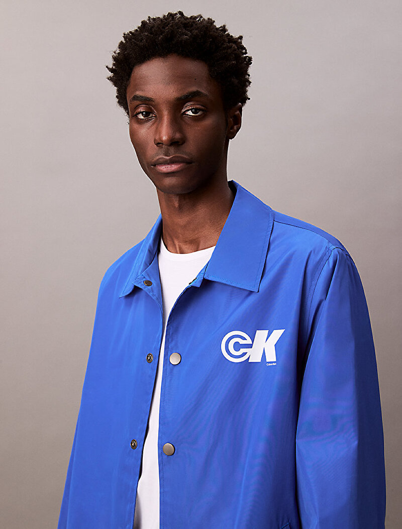 Calvin Klein Mavi Renkli Erkek Graphic Ceket