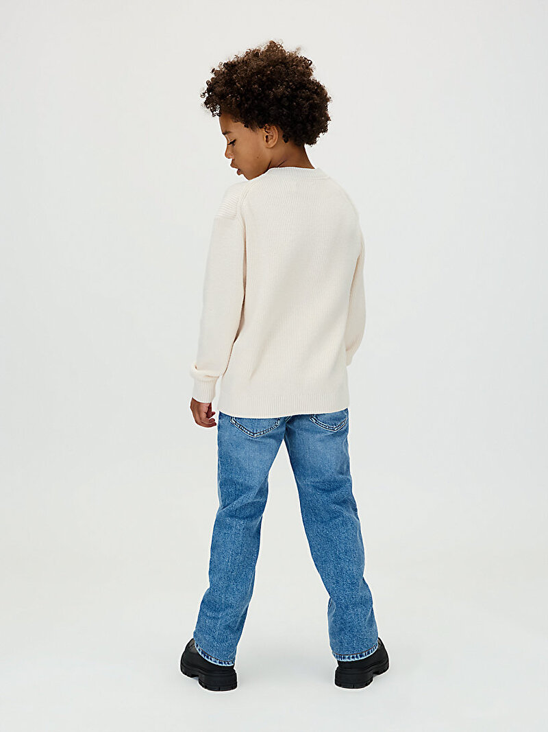 Calvin Klein Mavi Renkli Erkek Çocuk Straight Stone Jean Pantolon