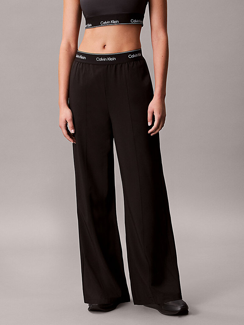 Calvin Klein Siyah Renkli Kadın Wide Leg Track Pantolon