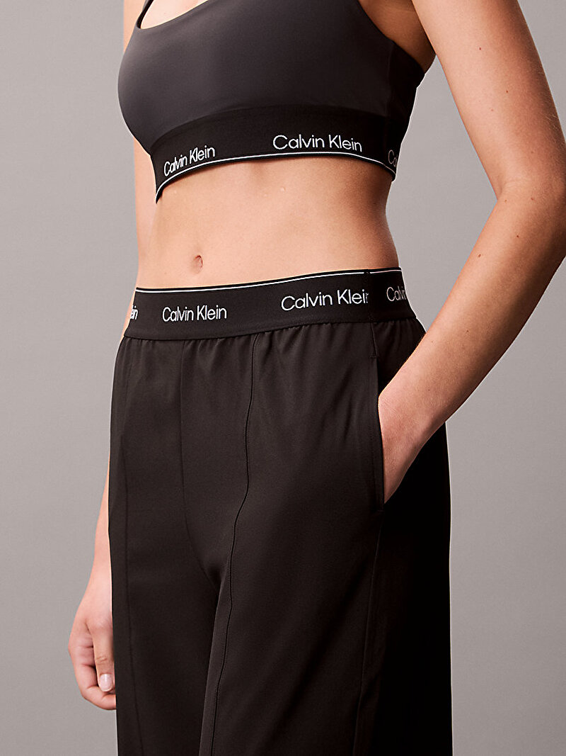 Calvin Klein Siyah Renkli Kadın Wide Leg Track Pantolon
