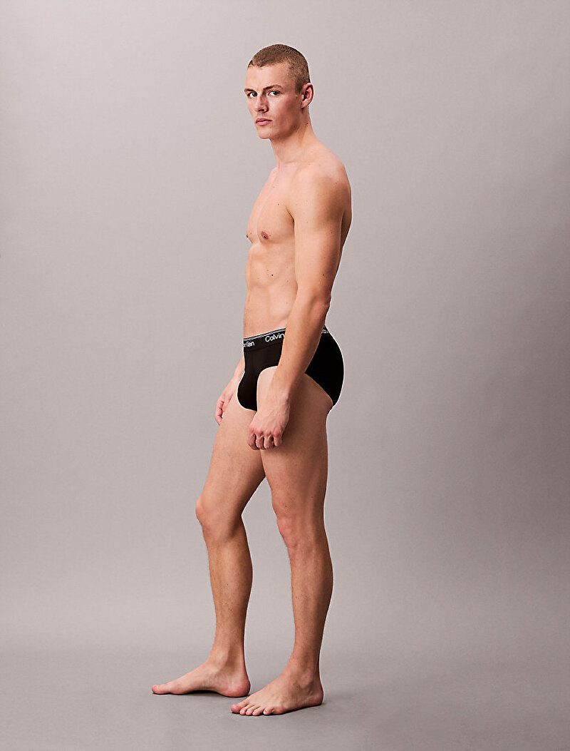 Calvin Klein Siyah Renkli Erkek 3'lü Paket Hip Brief Slip Seti