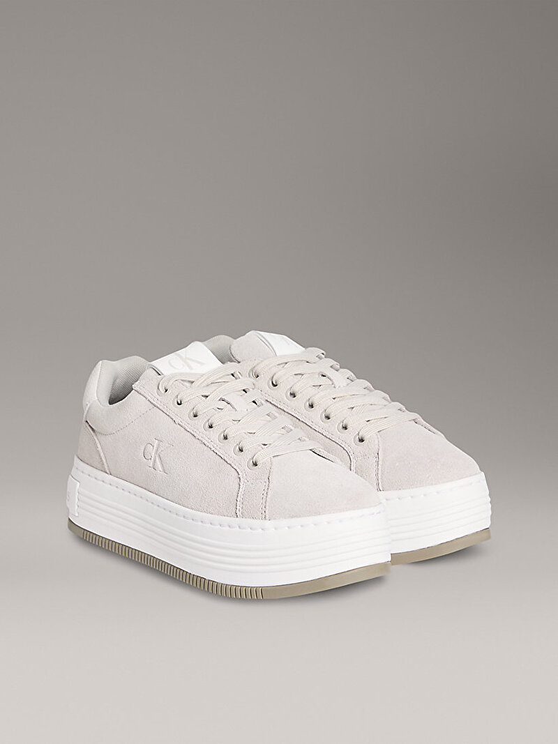 Calvin Klein Bej Renkli Kadın Bold Flatform Low Lace Sneaker