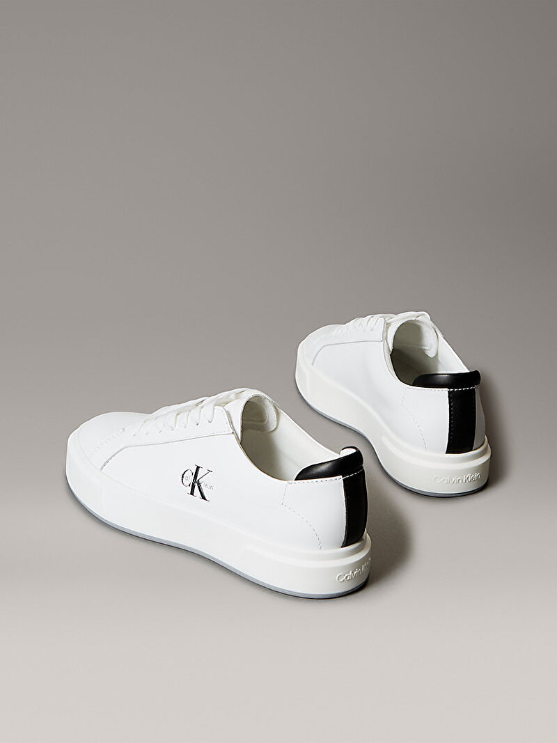 Calvin Klein Beyaz Renkli Kadın Basket Cups Laceup Sneaker