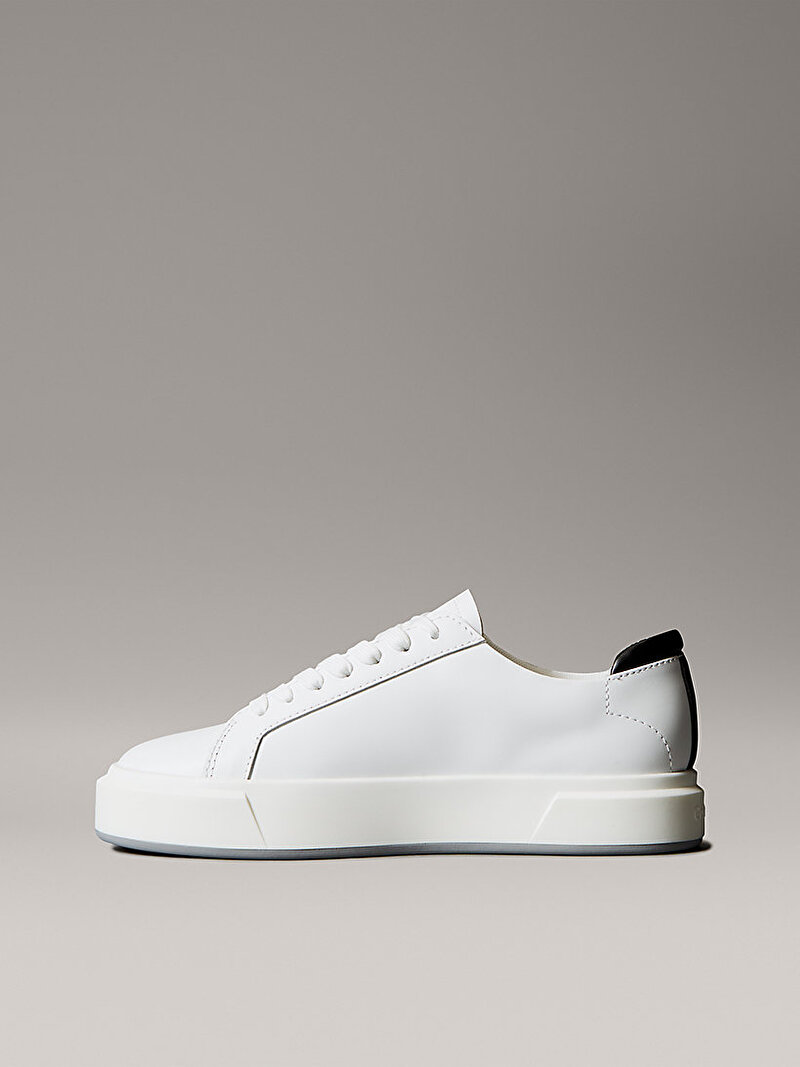 Calvin Klein Beyaz Renkli Kadın Basket Cups Laceup Sneaker