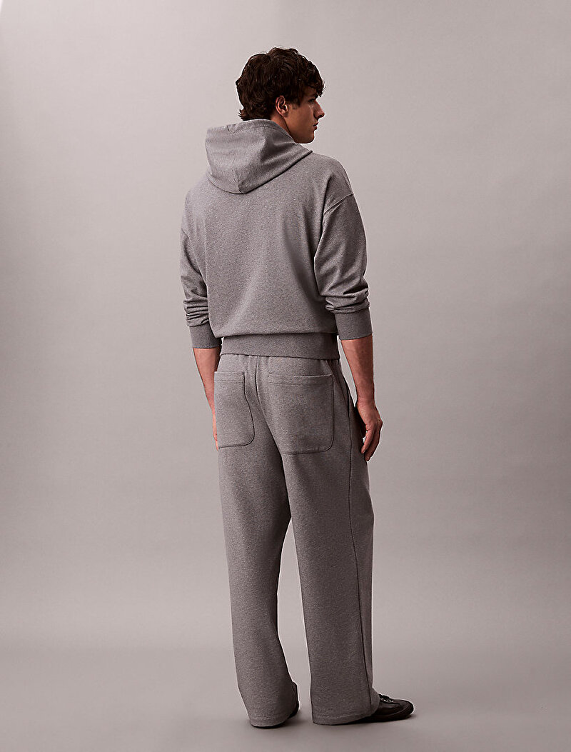 Calvin Klein Gri Renkli Erkek Premium Terry Sweatshirt