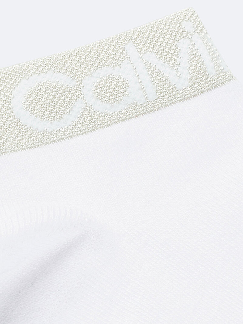 Calvin Klein Beyaz Renkli Kadın 4'Lü Quarter Logo Çorap