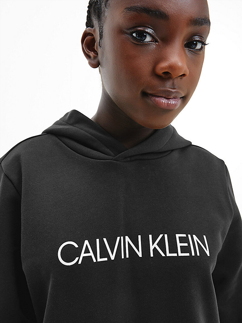 Calvin Klein Siyah Renkli Çocuk Unisex Institutional Logo Sweatshirt