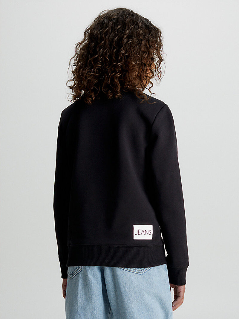 Calvin Klein Siyah Renkli Çocuk Unisex Institutional Logo Sweatshirt