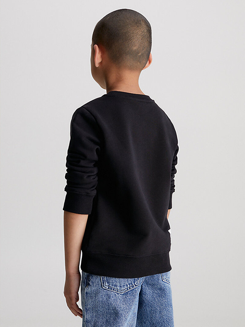 Calvin Klein Siyah Renkli Çocuk Unisex Institutional Logo Sweatshirt
