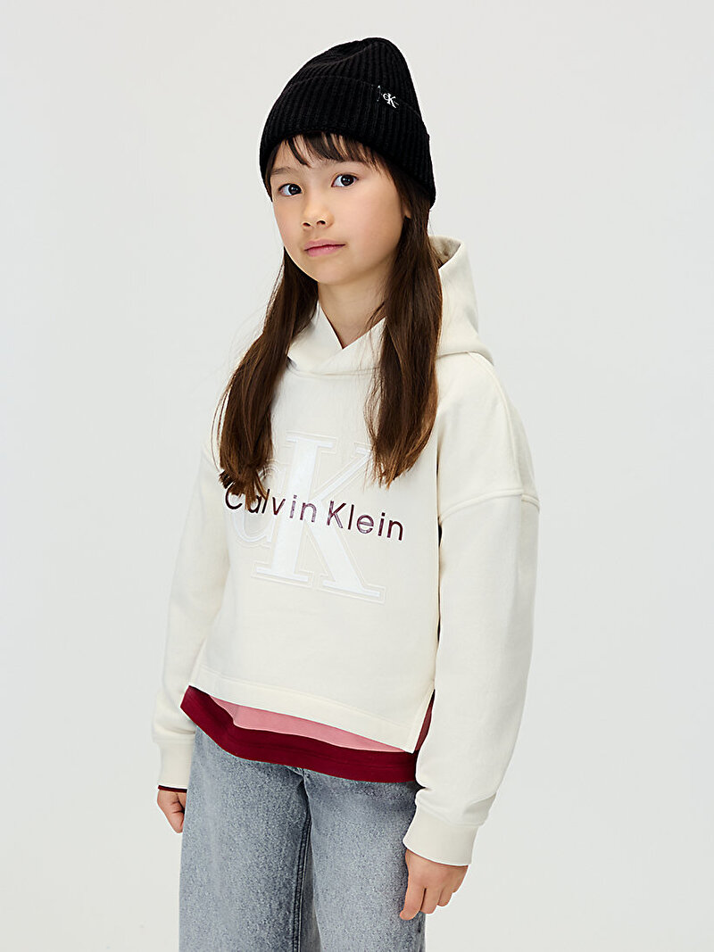 Calvin Klein Siyah Renkli Çocuk Unisex Monogram Bere