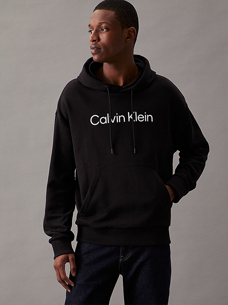 Calvin Klein Siyah Renkli Erkek Hero Logo Comfort Sweatshirt