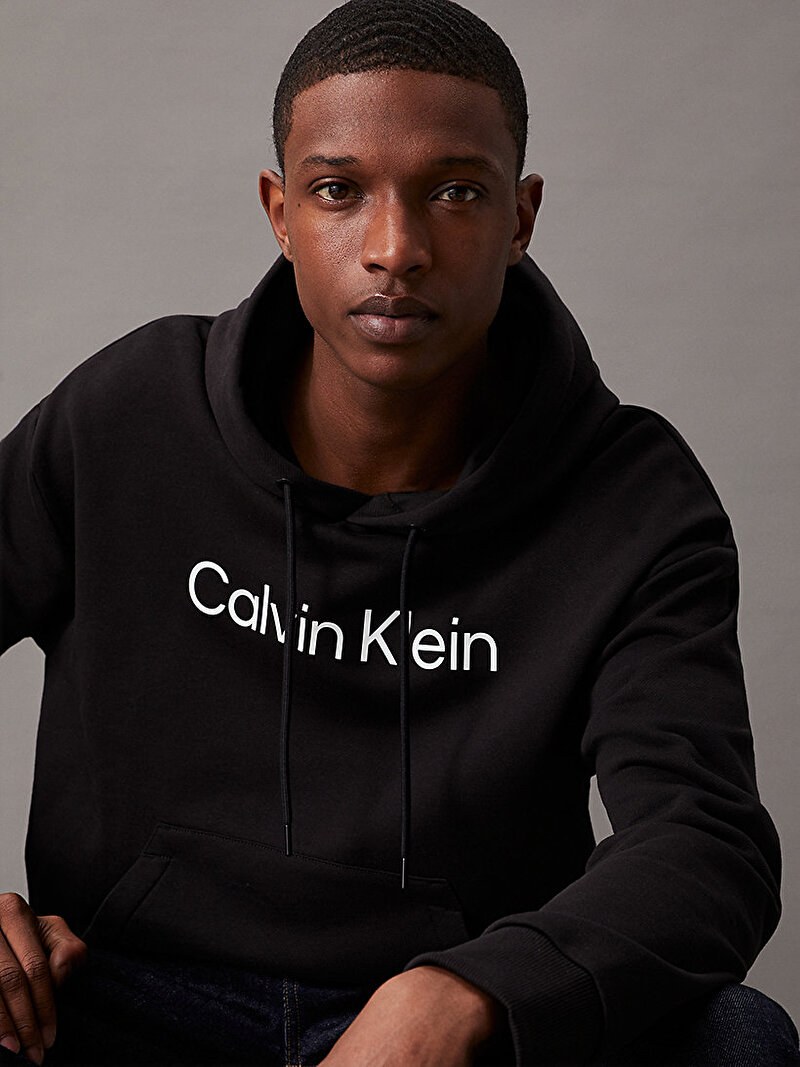 Calvin Klein Siyah Renkli Erkek Hero Logo Comfort Sweatshirt