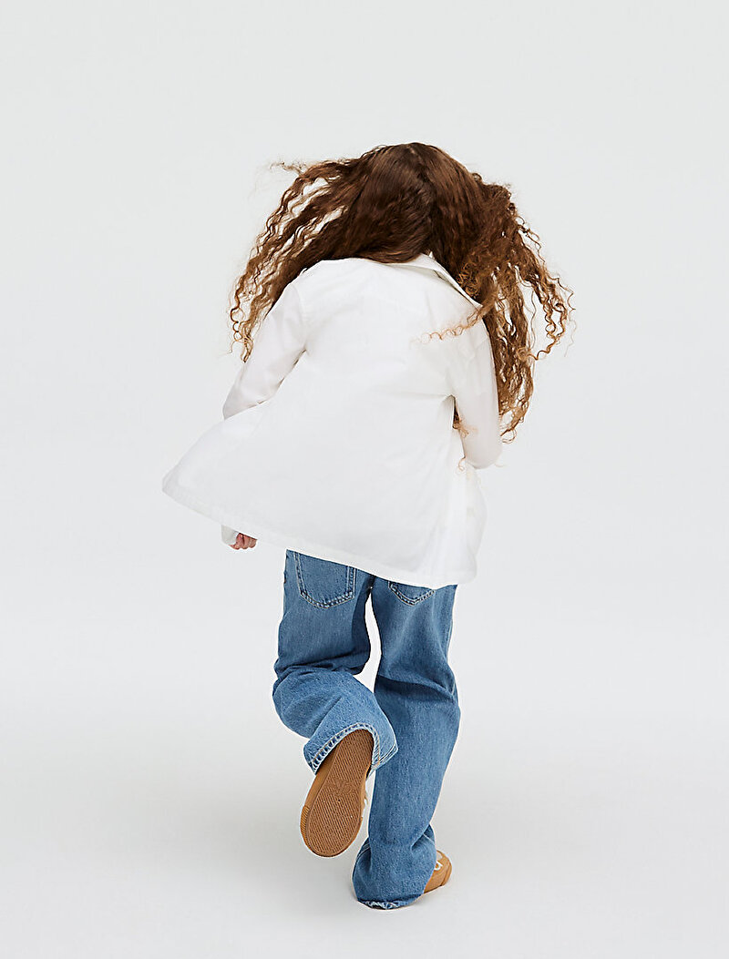 Calvin Klein Beyaz Renkli Erkek Çocuk Ceremony Poplin Gömlek