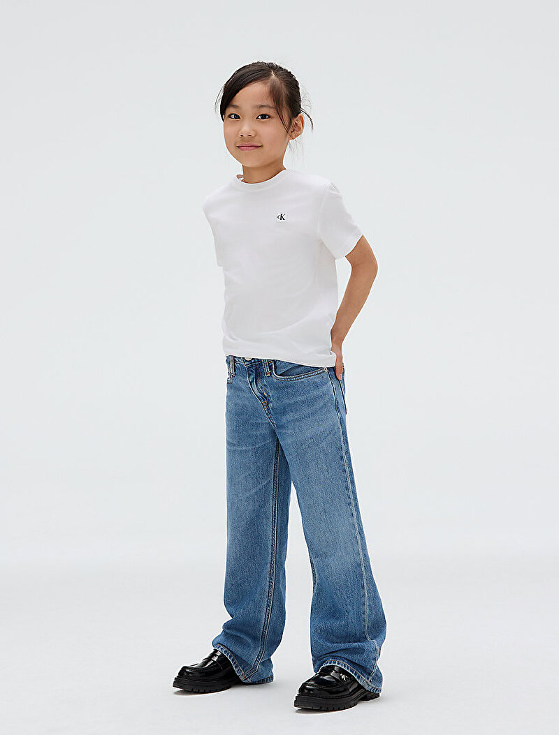 Unisex Çocuk Mono Mini Badge T-shirt