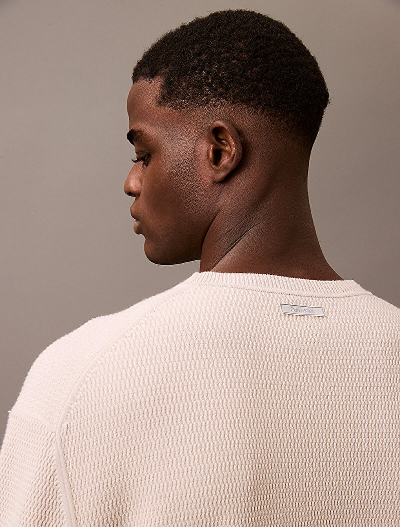 Calvin Klein Kırmızı Renkli Erkek Ls Texture Cotton Sweatshirt