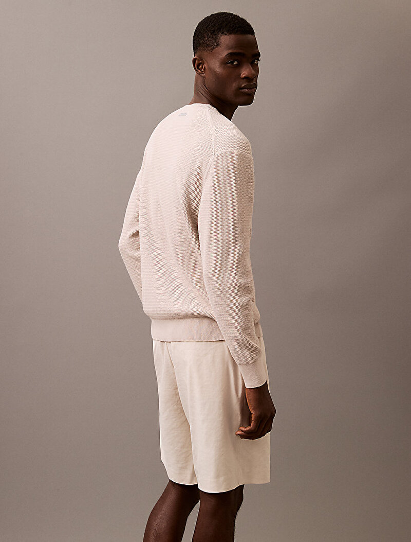 Calvin Klein Kırmızı Renkli Erkek Ls Texture Cotton Sweatshirt