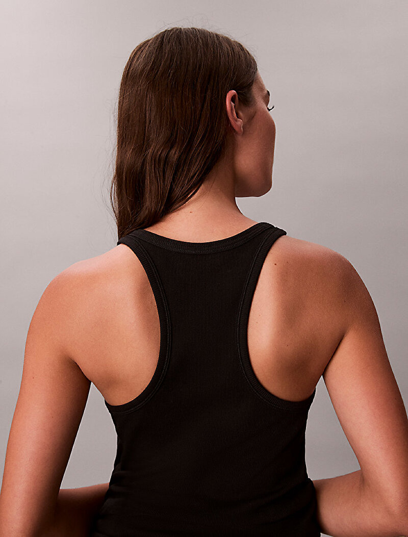 Calvin Klein Siyah Renkli Kadın Slim Rib Tank Top