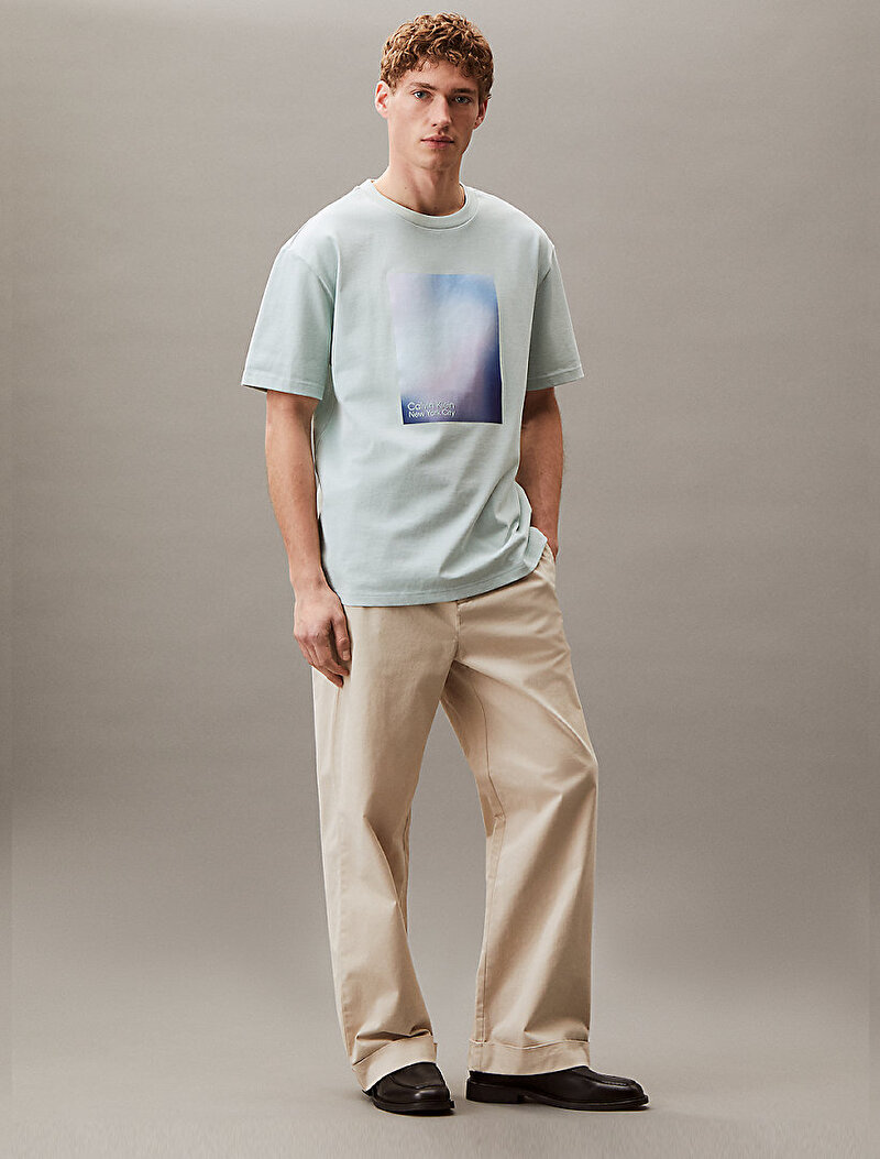 Calvin Klein Mavi Renkli Erkek Gradation T-shirt