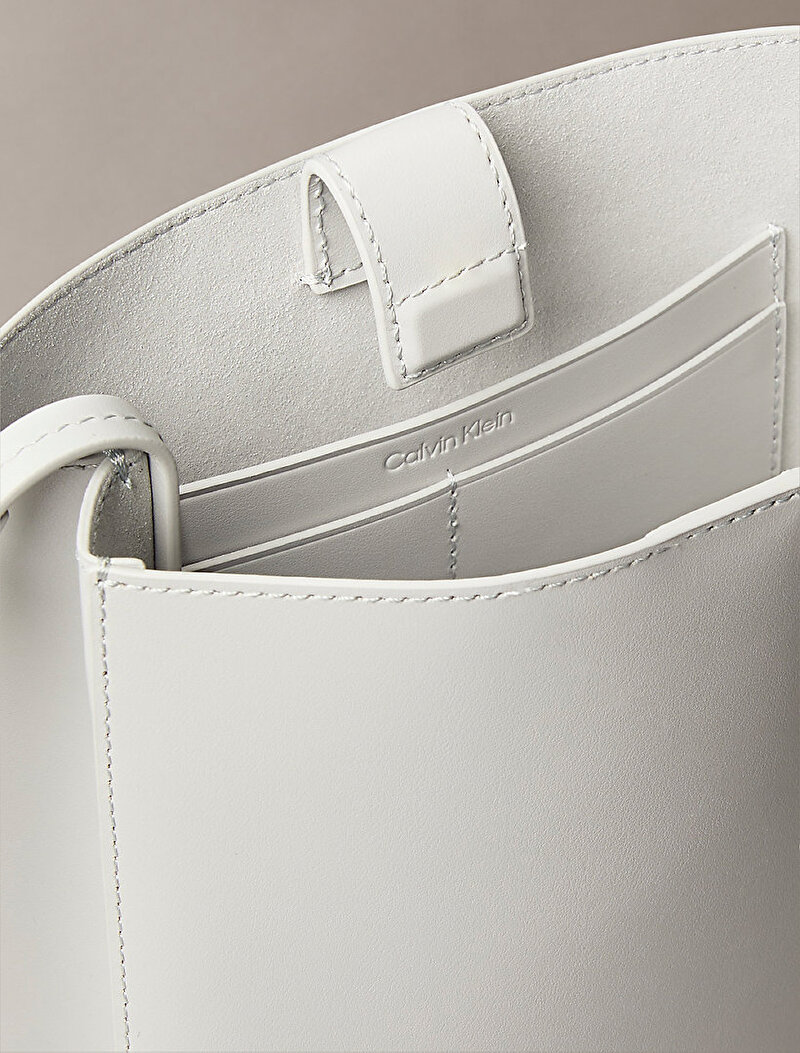 Calvin Klein Gri Renkli Kadın Line Leather Colorblock Çapraz Çanta 