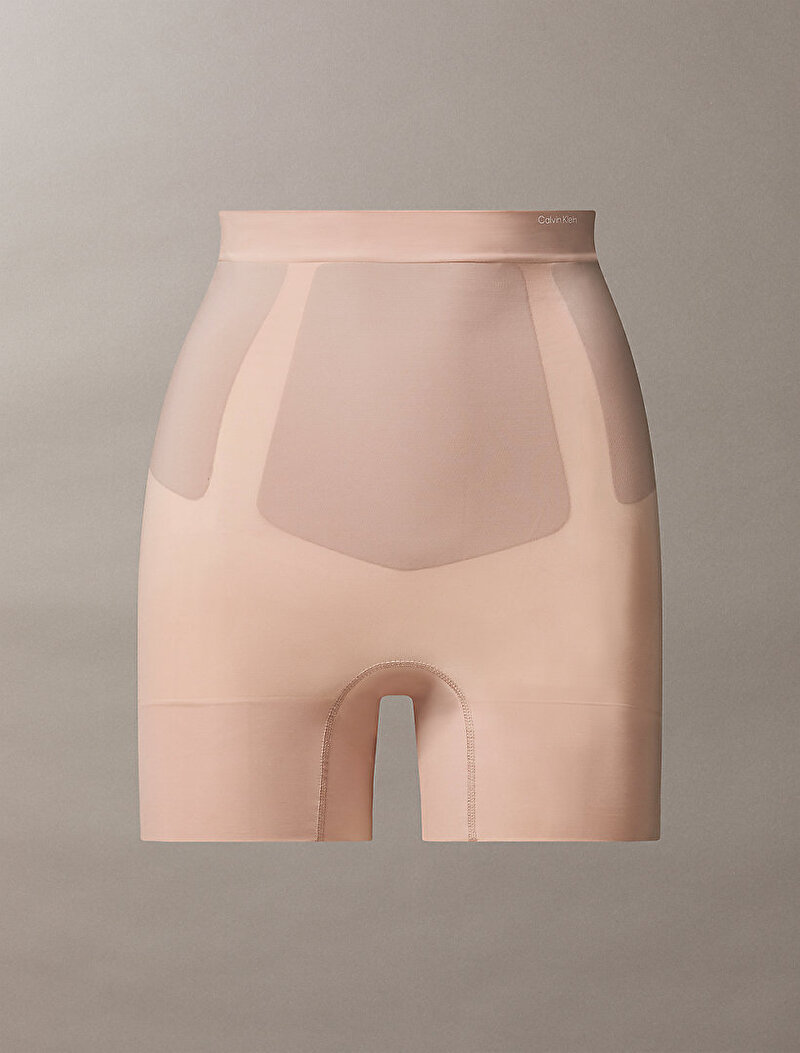 Calvin Klein Bej Renkli Kadın Mid Tight Shapewear Şort Külot