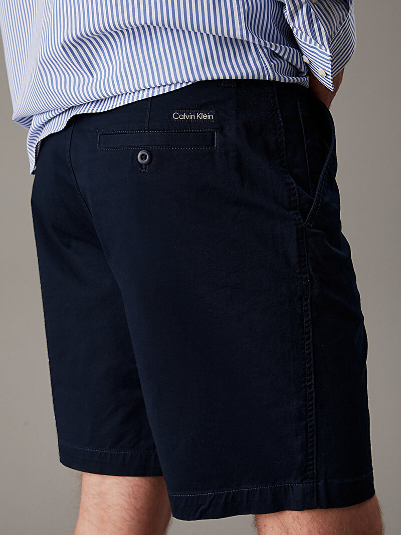Calvin Klein Lacivert Renkli Erkek Classic Cotton Chino Şort