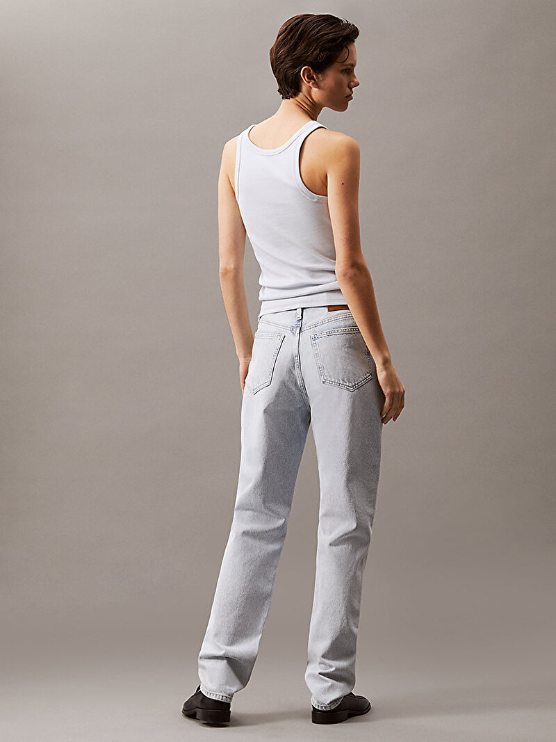 Calvin Klein Beyaz Renkli Kadın Cotton Contour Tank Top