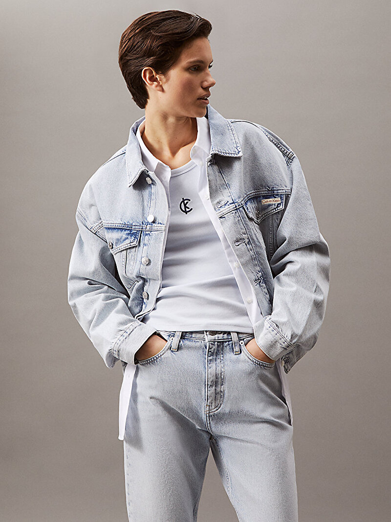 Calvin Klein Beyaz Renkli Kadın Cotton Contour Tank Top