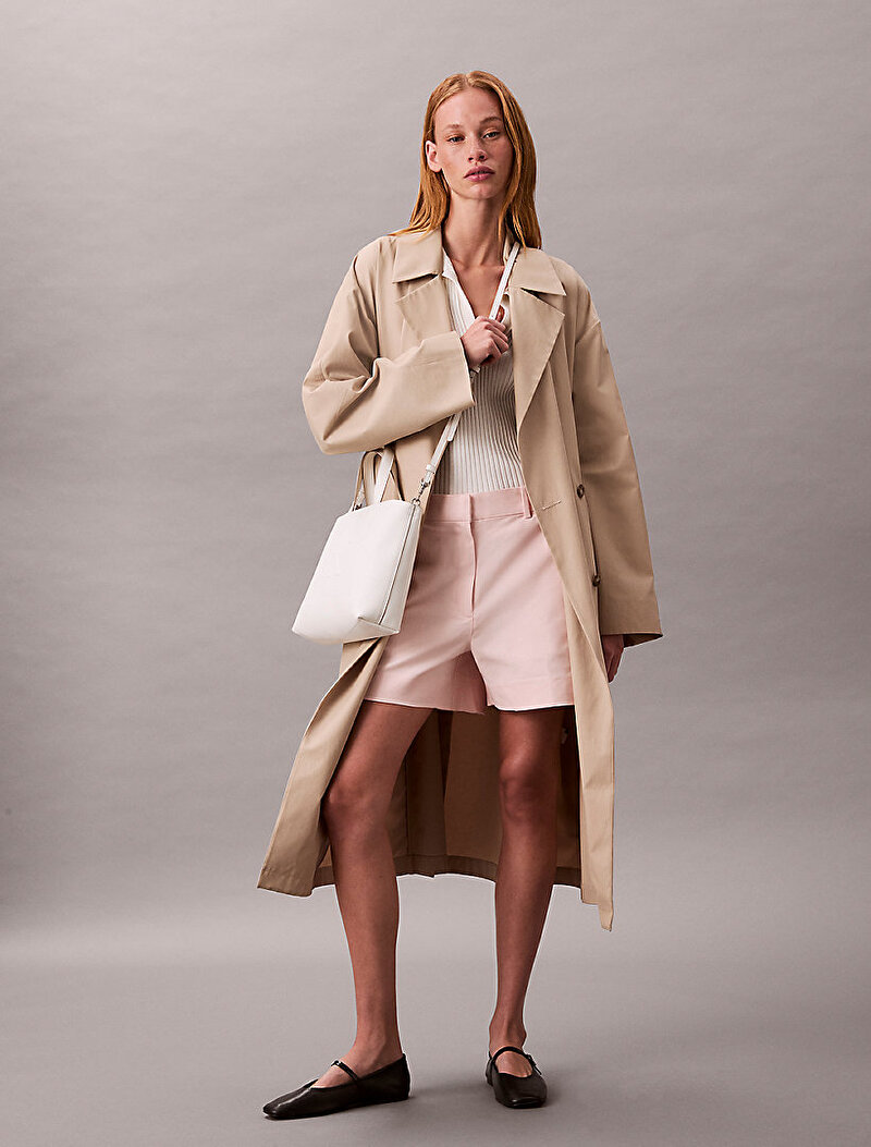 Calvin Klein Beyaz Renkli Kadın Sculpted Mini Tote Çanta