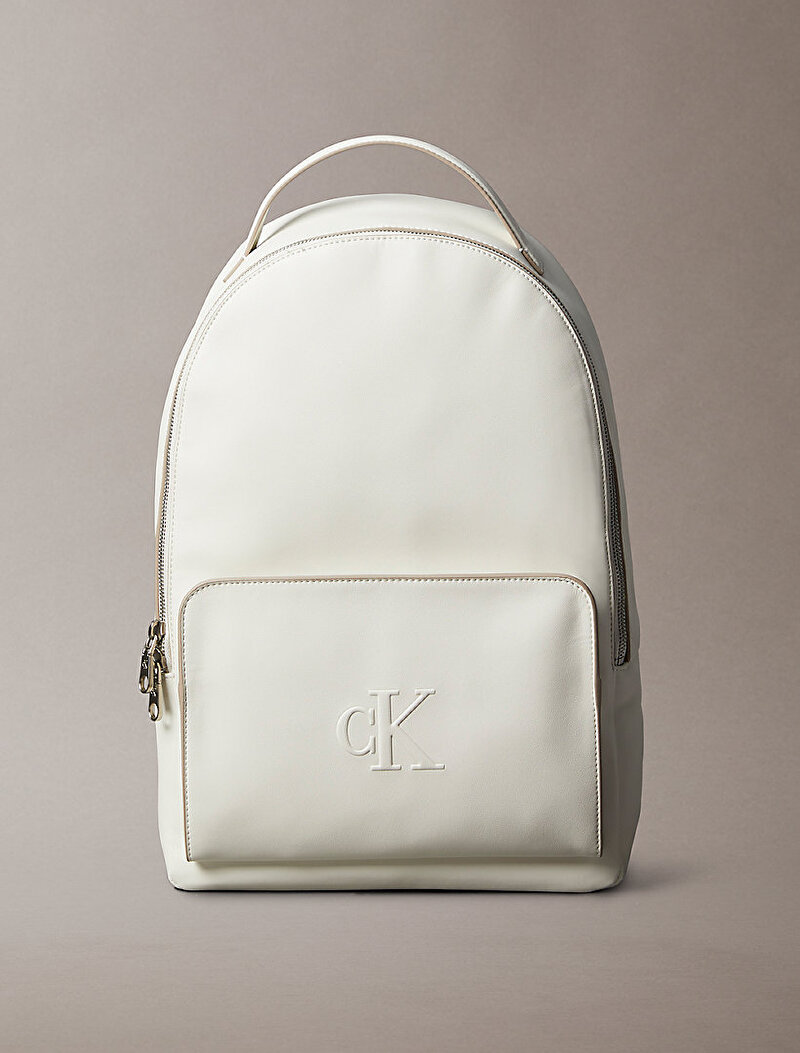 Calvin Klein Beyaz Renkli Kadın Sculpted Impression Sırt Çantası