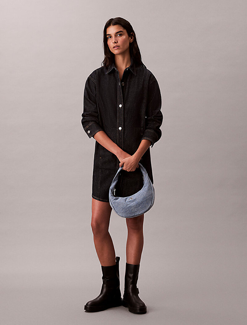 Calvin Klein Mavi Renkli Kadın Denim Soft Çapraz Çanta