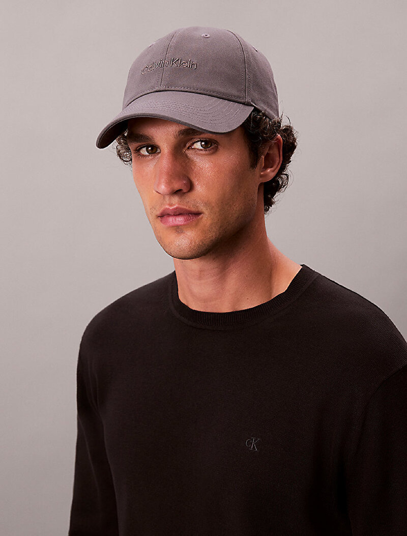Calvin Klein Gri Renkli Erkek Logo Embroidery Şapka