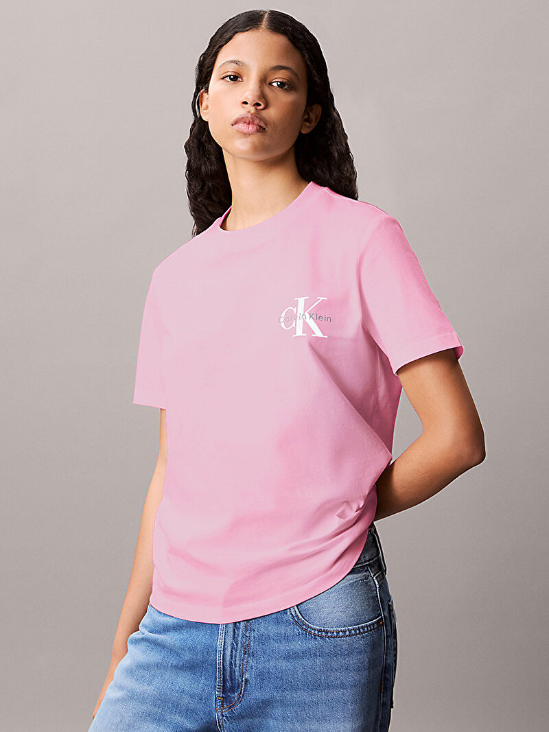 Calvin Klein Pembe Renkli Kadın 2'li Paket Logo T-shirt