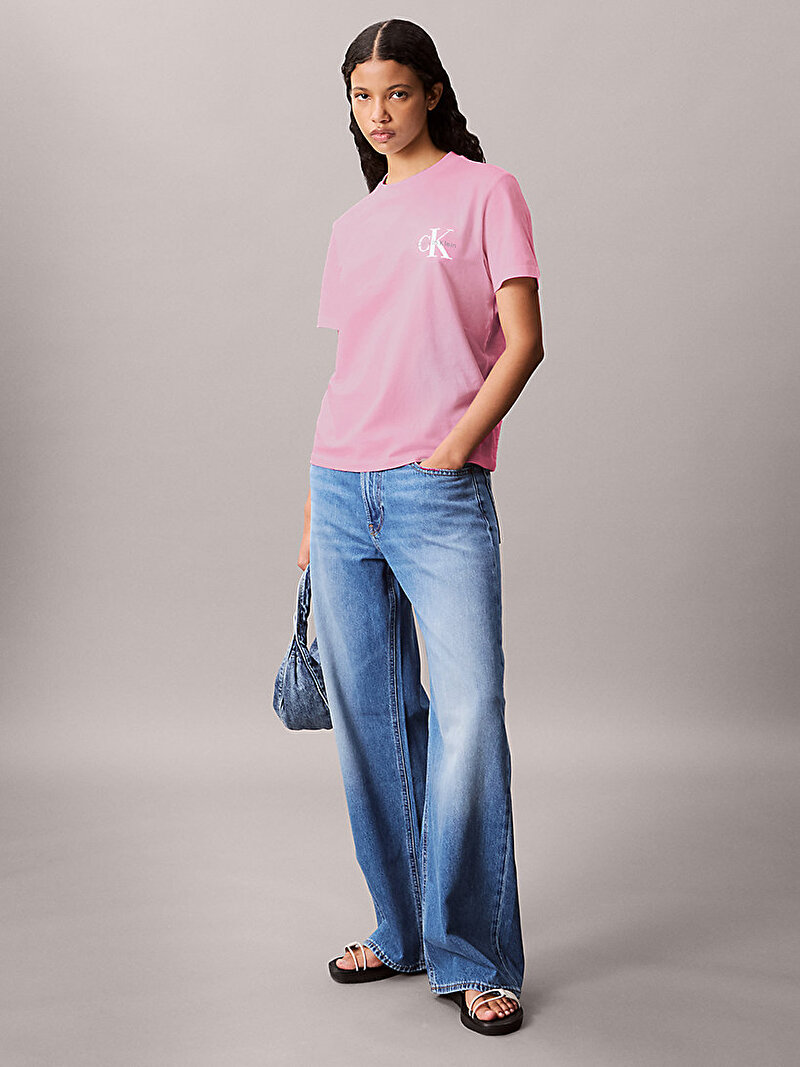 Calvin Klein Pembe Renkli Kadın 2'li Paket Logo T-shirt