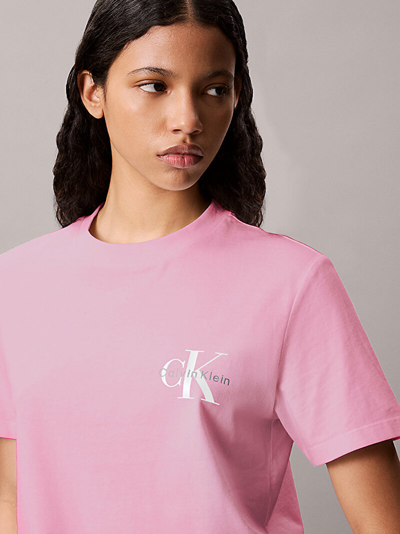 Calvin Klein Pembe Renkli Kadın 2'li Paket Logo T-shirt
