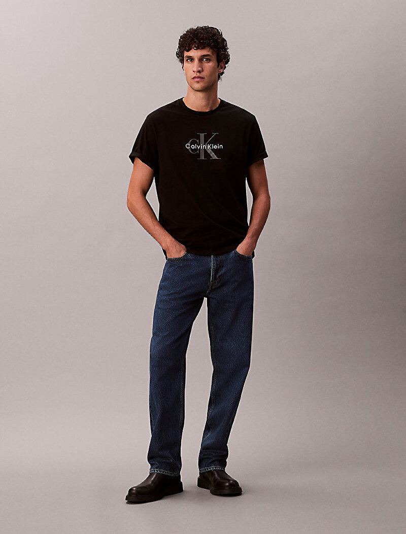 Calvin Klein Siyah Renkli Erkek Hero Monologo T-shirt