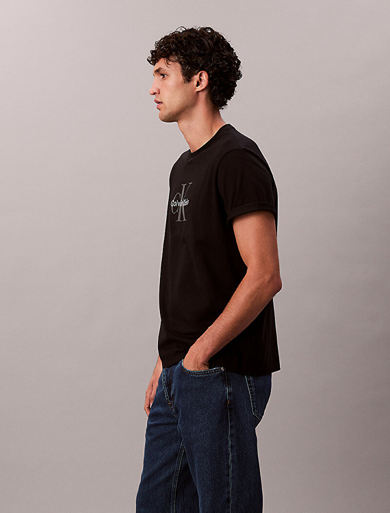 Calvin Klein Siyah Renkli Erkek Hero Monologo T-shirt
