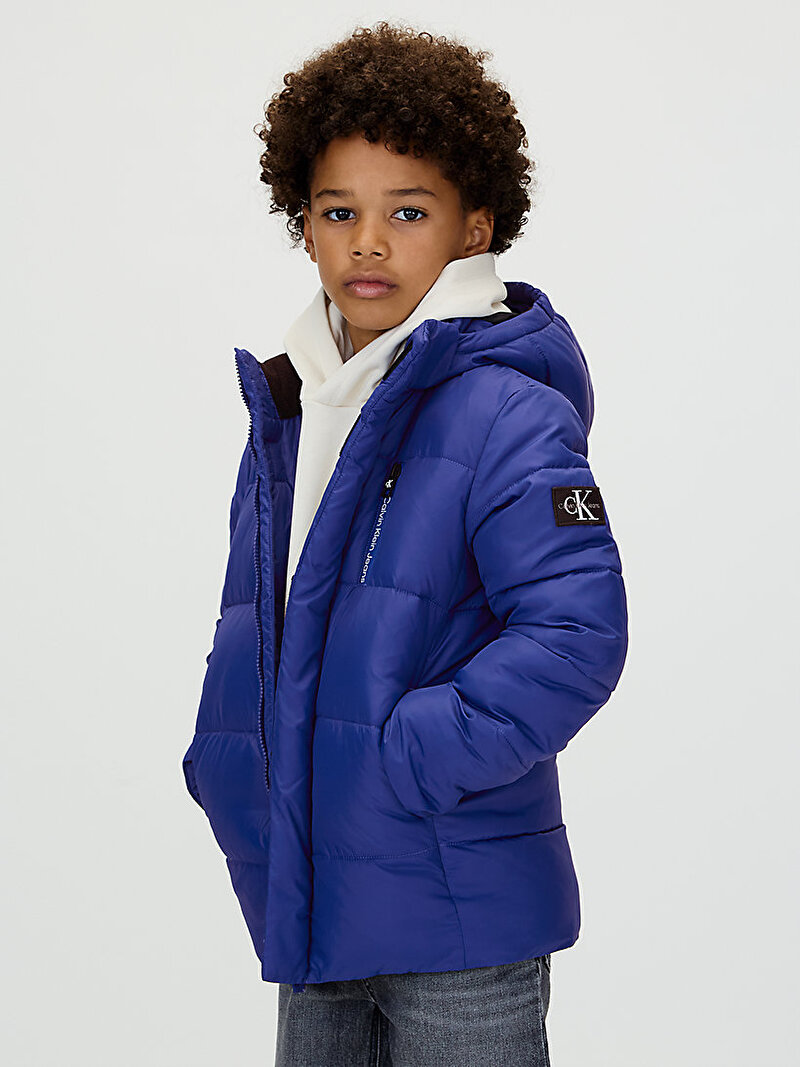Calvin Klein Mavi Renkli Erkek Çocuk Essential Puffer Mont
