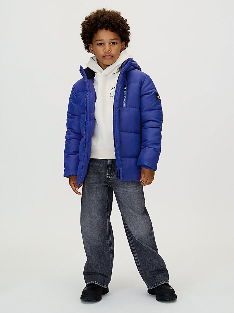 Calvin Klein Mavi Renkli Erkek Çocuk Essential Puffer Mont
