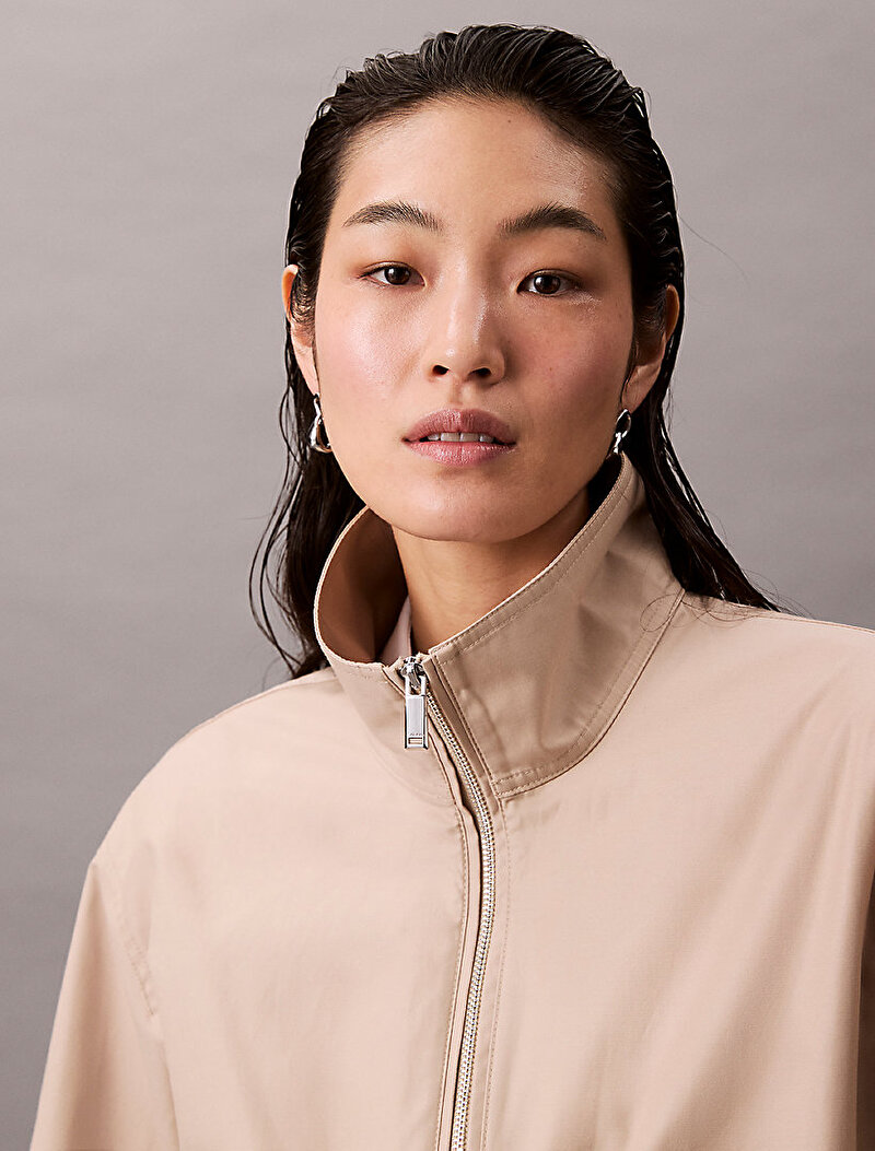 Calvin Klein Bej Renkli Kadın Cotton Kısa Ceket